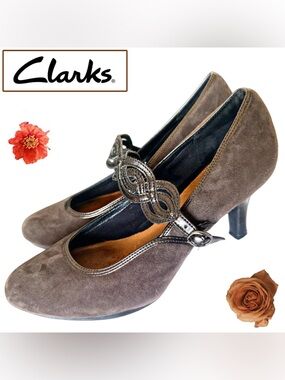 Clarks Artisan Suede Heels